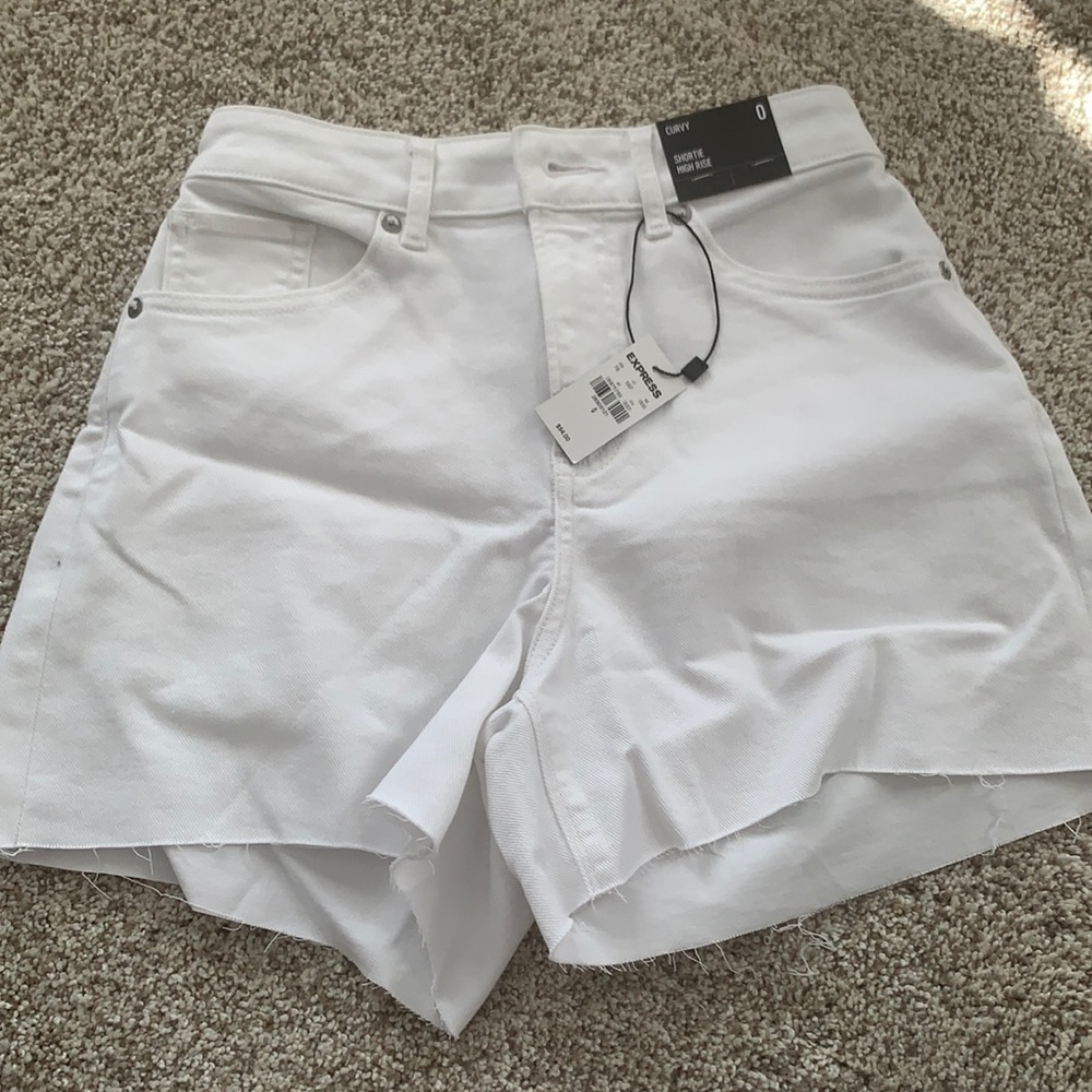 Express curvy high rise shorts, 0